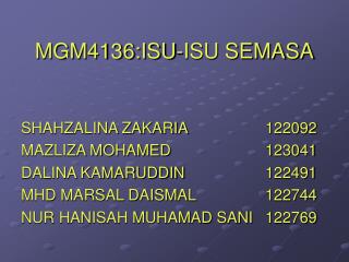 MGM4136:ISU-ISU SEMASA