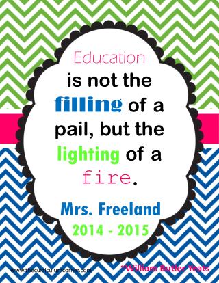 Education is not the filling of a pail, but the lighting of a fire .