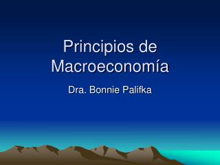 Principios de Macroeconomía