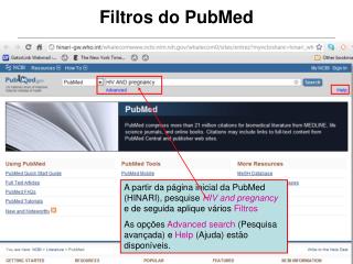 Filtros do PubMed