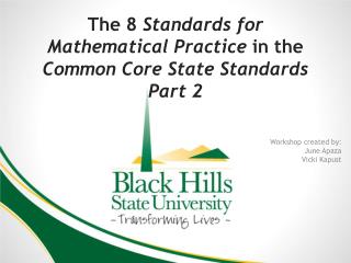 The 8 Standards for Mathematical Practice in the Common Core State Standards Part 2