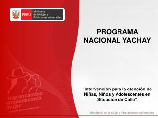 PROGRAMA NACIONAL YACHAY