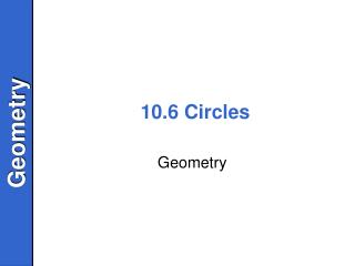 10.6 Circles