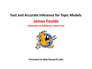 Fast and Accurate Inference for Topic Models
