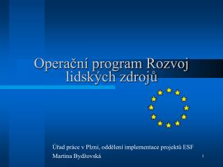 Operační program Rozvoj lidských zdrojů