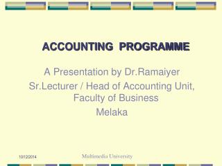 ACCOUNTING PROGRAMME