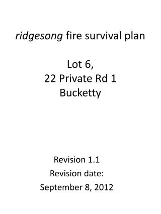ridgesong fire survival plan Lot 6, 22 Private Rd 1 Bucketty