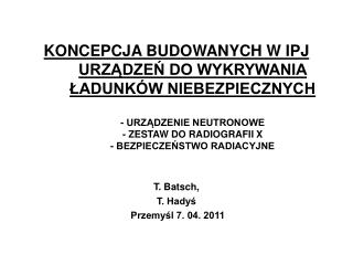 T. Batsch, T. Hadyś Przemyśl 7. 04. 2011