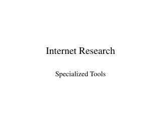 Internet Research