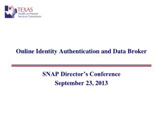 Online Identity Authentication and Data Broker