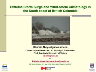 Dilumie Abeysirigunawardena Climate Impact Researcher BC Ministry of Environment