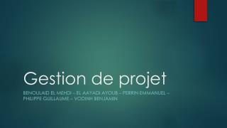 Gestion de projet