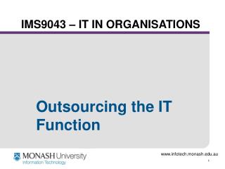 IMS9043 – IT IN ORGANISATIONS