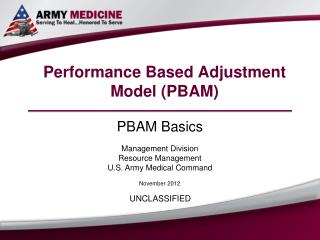 Performance Based Adjustment Model (PBAM)
