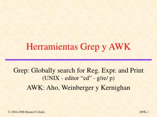 Herramientas Grep y AWK