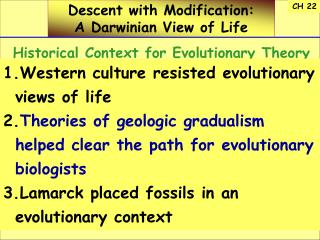 Descent with Modification: A Darwinian View of Life