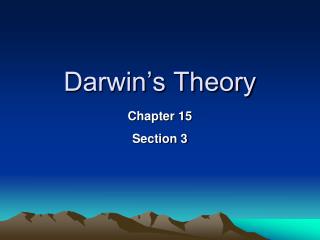 Darwin’s Theory