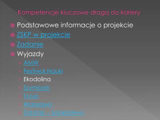 Kompetencje kluczowe drogą do kariery