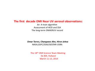 The first decade OMI Near UV aerosol observations: