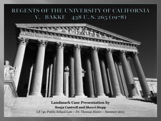 Regents of the University of California v. Bakke 438 U. S. 265 (1978)