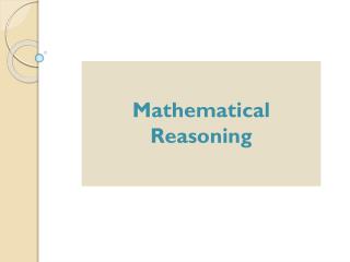 PPT - Mathematical Reasoning PowerPoint Presentation, free download ...