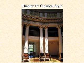 Chapter 12: Classical Style