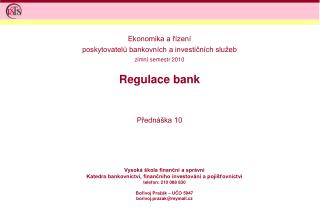 Regulace bank