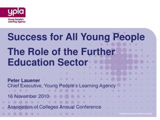 Championing Young People’s Learning