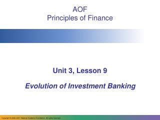 AOF Principles of Finance