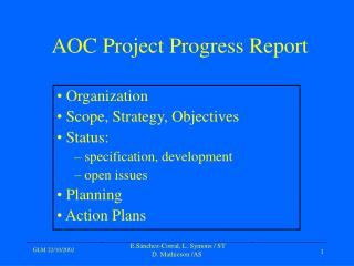AOC Project Progress Report
