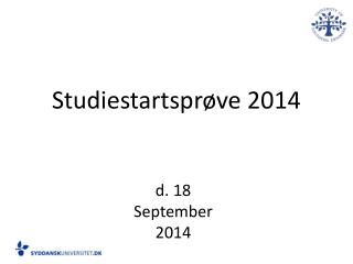 Studiestartsprøve 2014