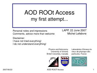 AOD ROOt Access my first attempt...