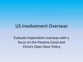 US Involvement Overseas