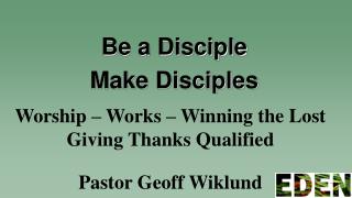 Pastor Geoff Wiklund