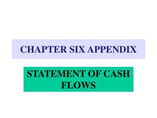 CHAPTER SIX APPENDIX