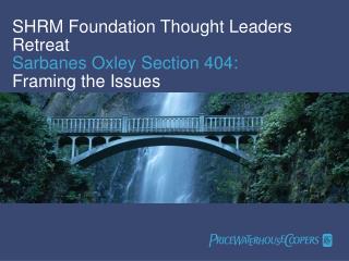 SHRM Foundation Thought Leaders Retreat Sarbanes Oxley Section 404: Framing the Issues