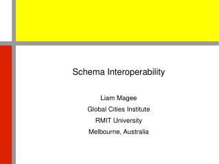 Schema Interoperability Liam Magee Global Cities Institute RMIT University Melbourne, Australia