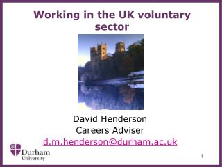 Working in the UK voluntary sector