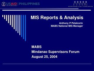 MIS Reports &amp; Analysis