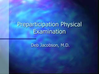 Preparticipation Physical Examination