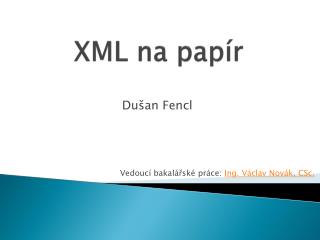 XML na papír