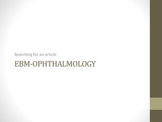 EBM-Ophthalmology