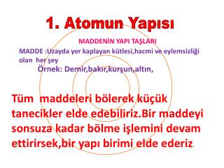 1. Atomun Yapısı