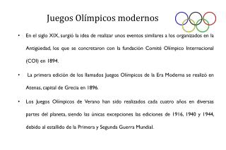 Juegos Olímpicos modernos