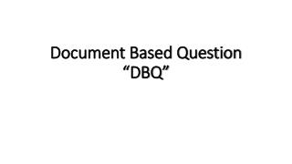 Document Based Question “DBQ”