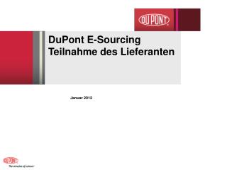 DuPont E-Sourcing Teilnahme des Lieferanten