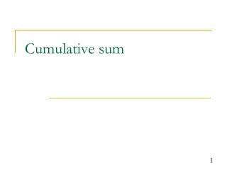 Cumulative sum