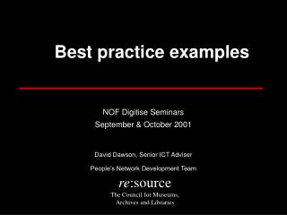 A Best practice examples