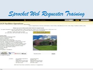 Sprocket Web Requester Training