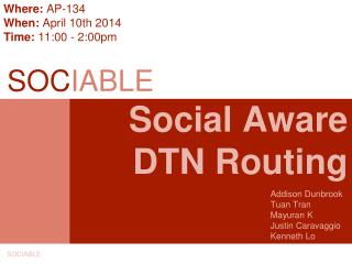 Social Aware DTN Routing